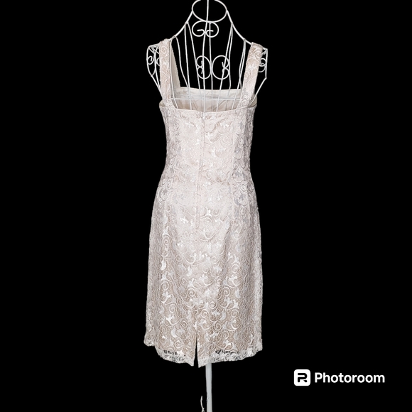 Scott McClintock Lace Overlay Sheath Dress Size 8 - Picture 4 of 8